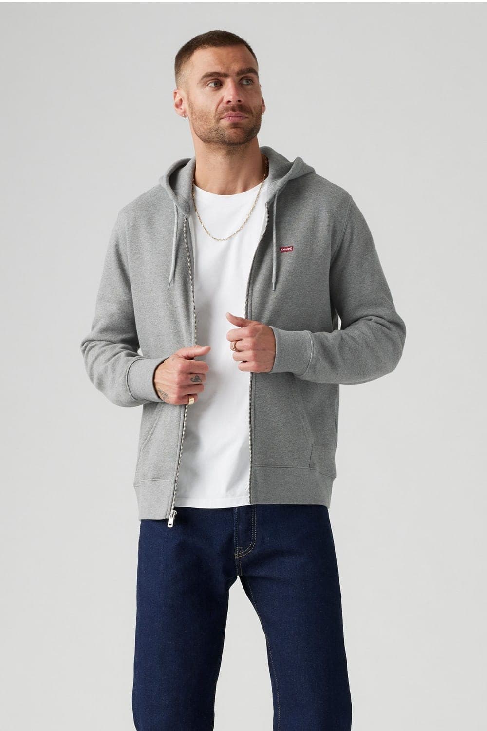 Campera Core No Zip Up Gris