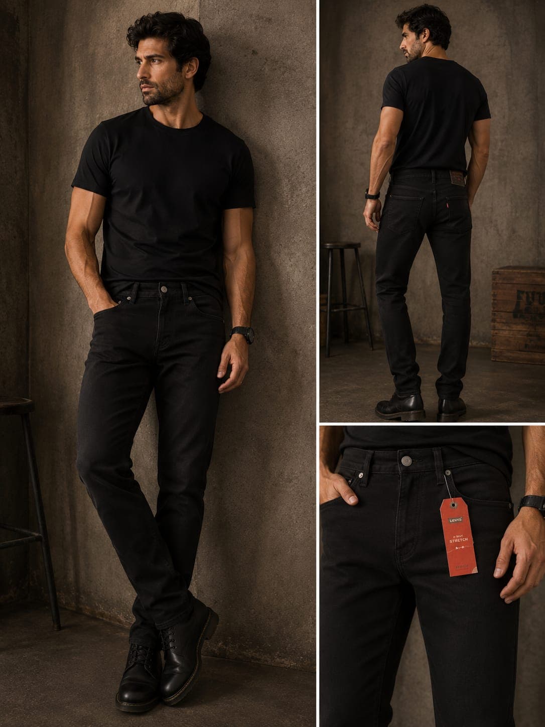 Jean Levis 519 Skinny Fit Negro