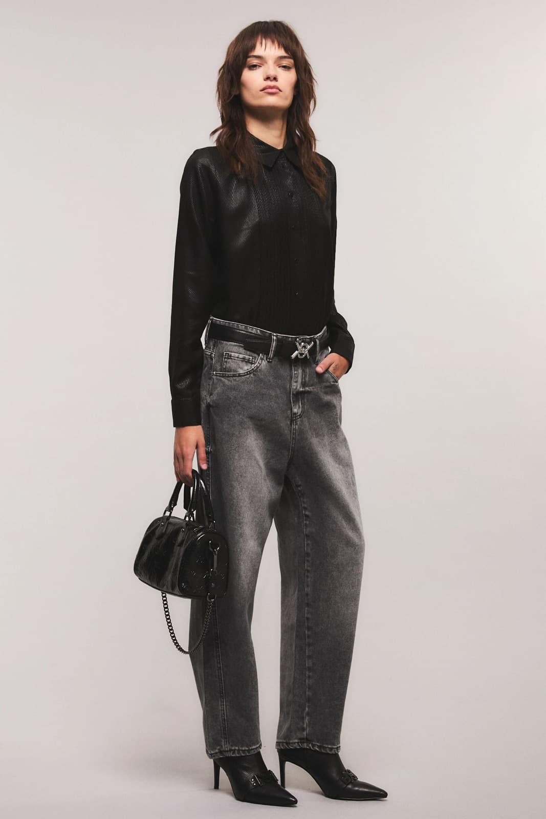 JEANS BARREL BASIC SMOKE
