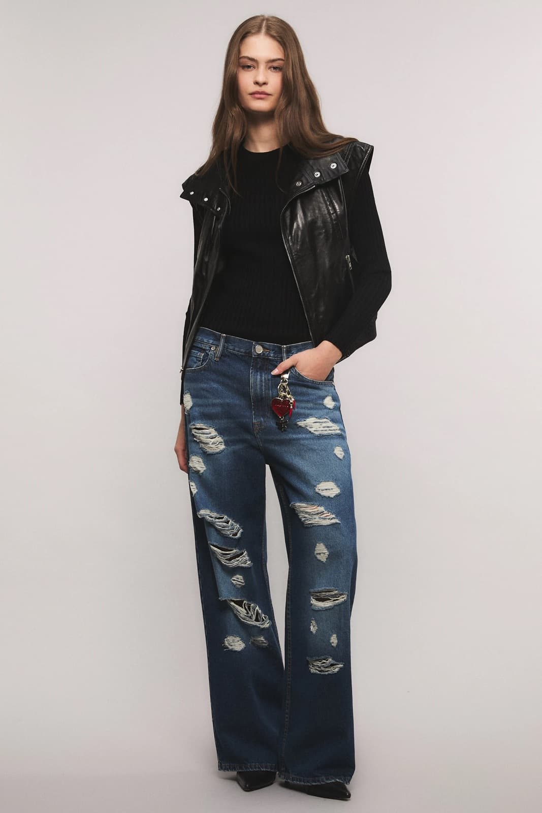 JEANS IRONY LOOSE BROKEN BLUE