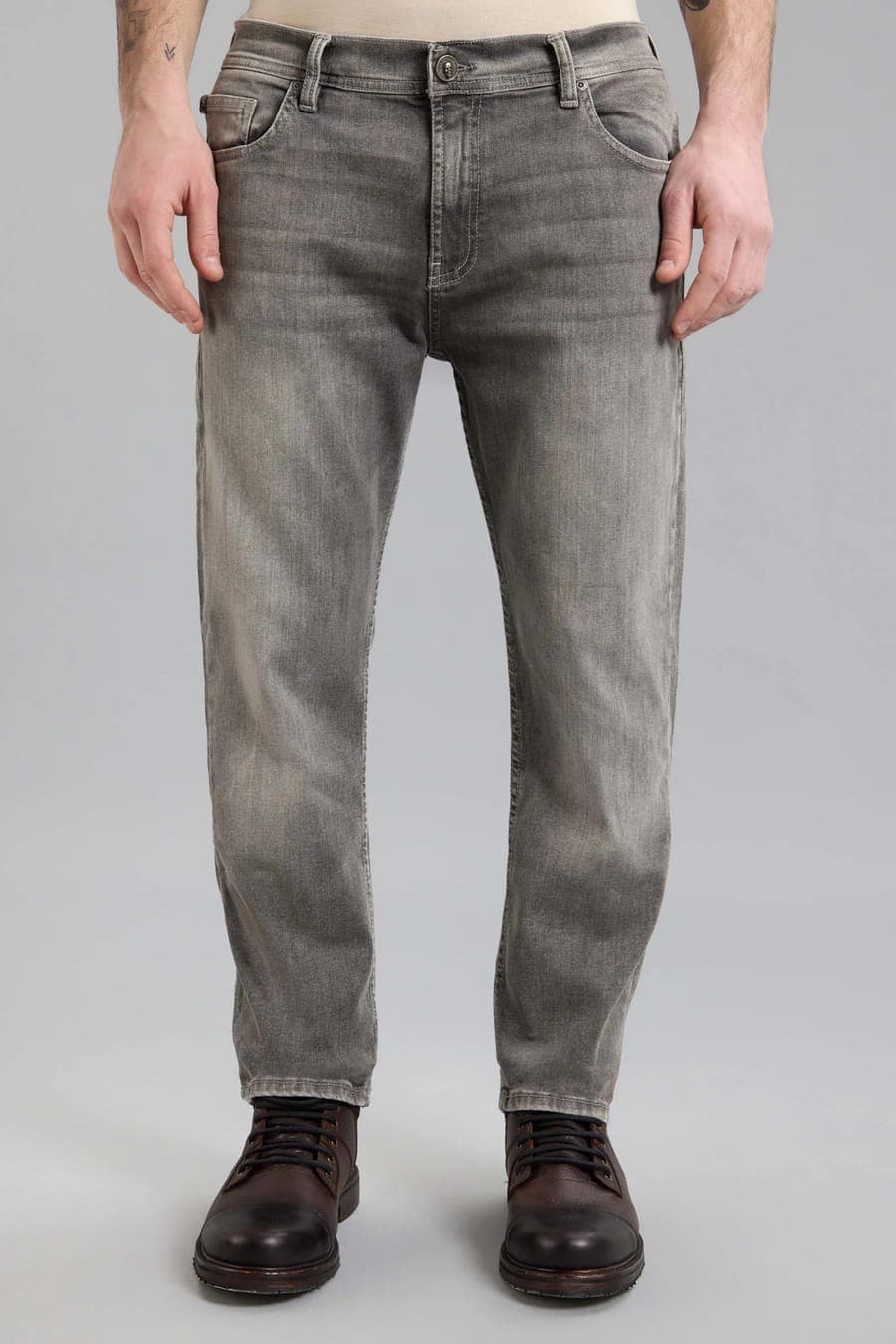 Jeans Tyler Straight Skull Grey