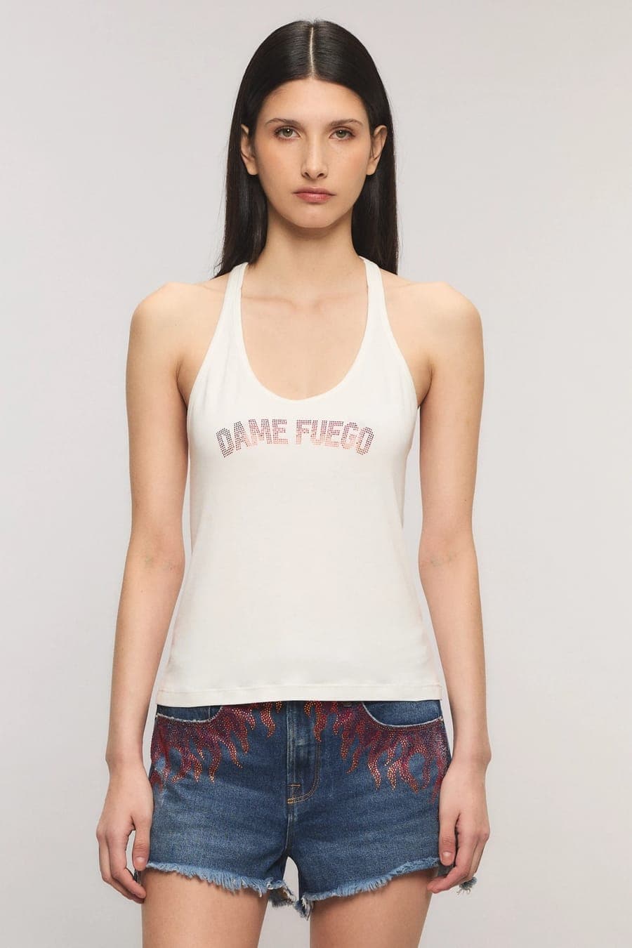 Musculosa Dame Fuego Blanca