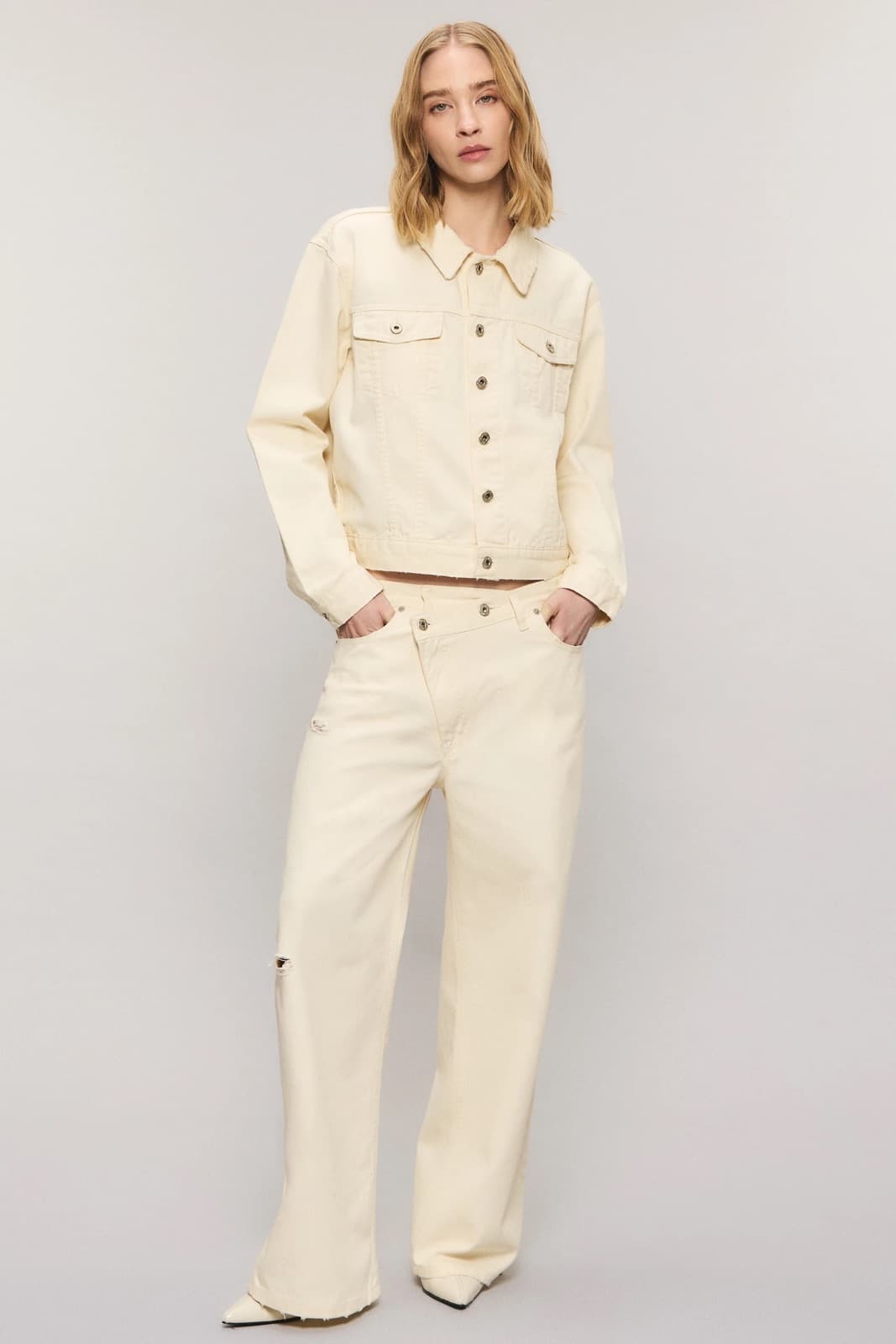 PANTALON ETERNAL CROSSED IVORY