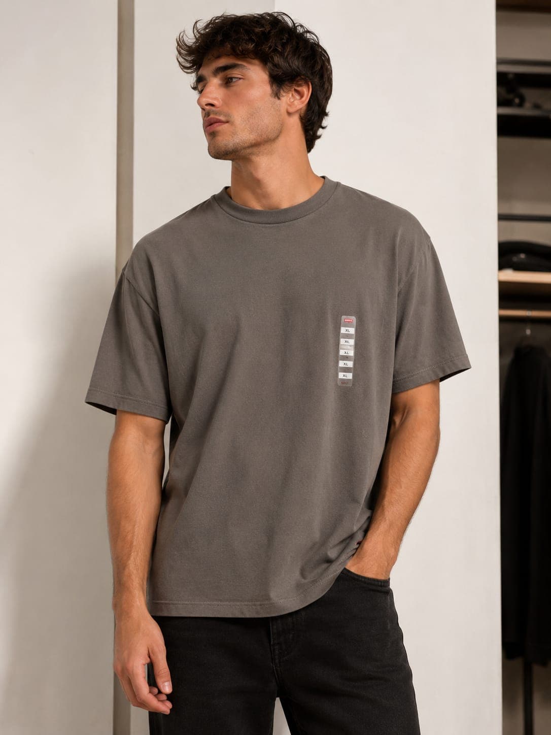 Remera Lisa Levis Gris